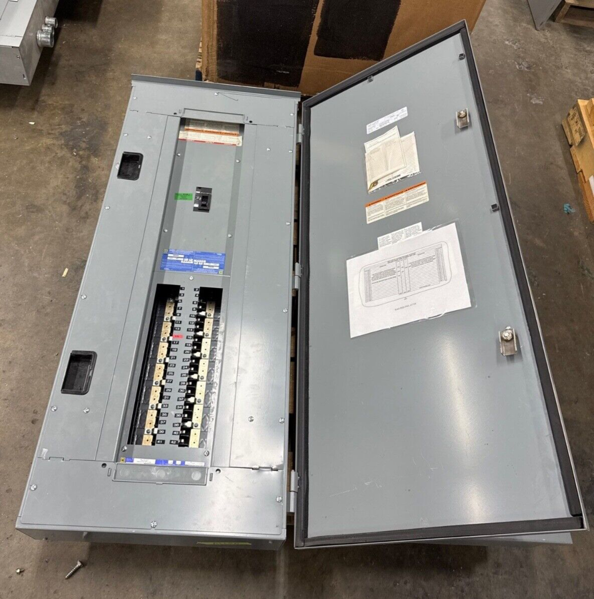 Square D NQOD442L225CU Panelboard 225A 240V 3PH 4W 42 Cir 3R Outdoor Encl MCB P635 Used