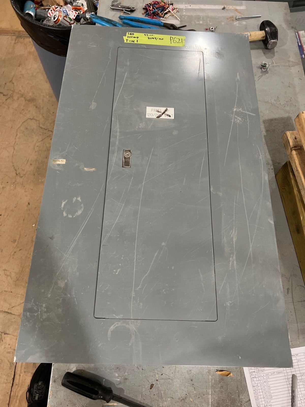 Square D NQ Panelboard 100A 208Y/120V 3PH 4W Indoor Encl 42 Circuit MCB MH35BE P621 Used