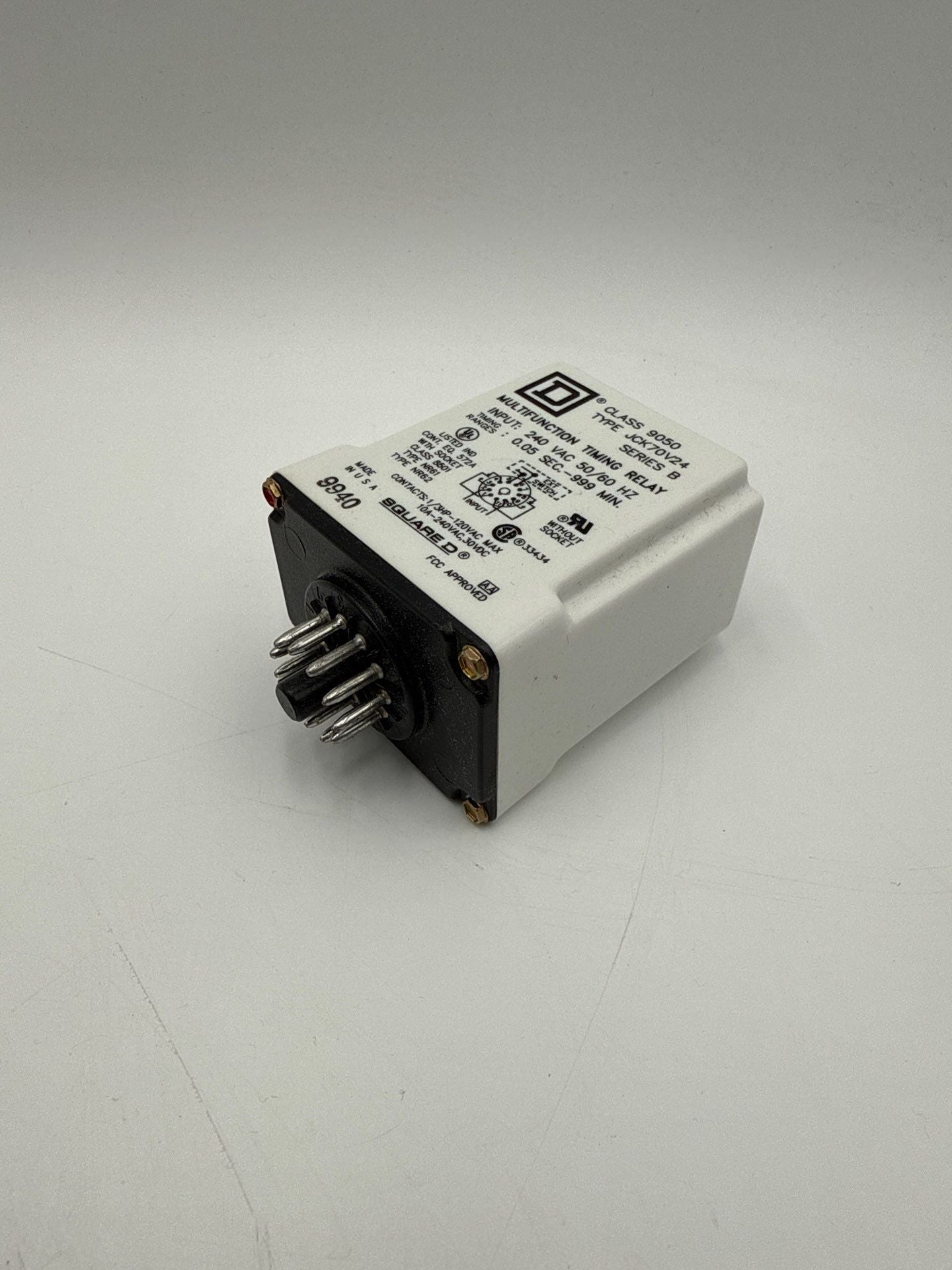 Square D 9050JCK70V24 Solid State Timing Relay 0.05sec-999hour 240V New