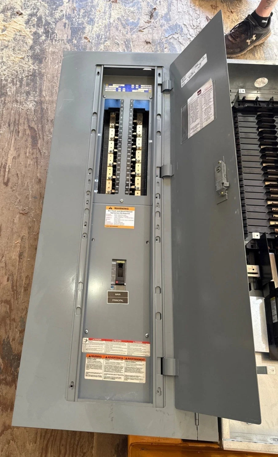 Square D NQOD Panelboard 250A 208/120V 3PH 4W 42 Cir MCB Panel JDP36250 250 Amp Used