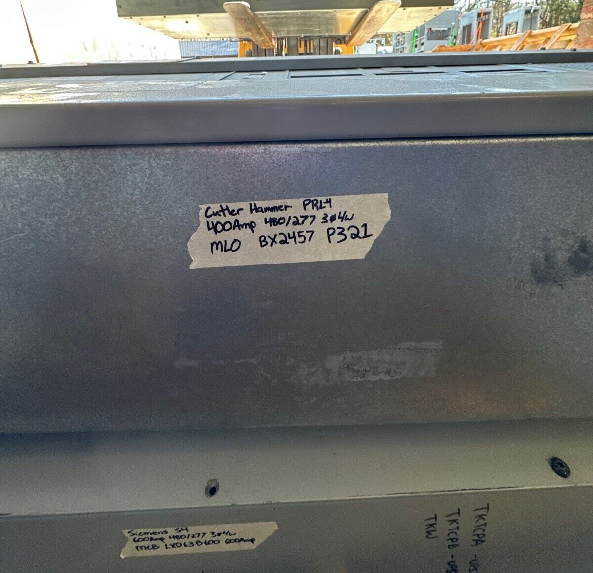 Westinghouse PRL4 Panelboard 400A 480/277V 3PH 4W Indoor Encl BX2457 MLO 400 Amp P023 Used