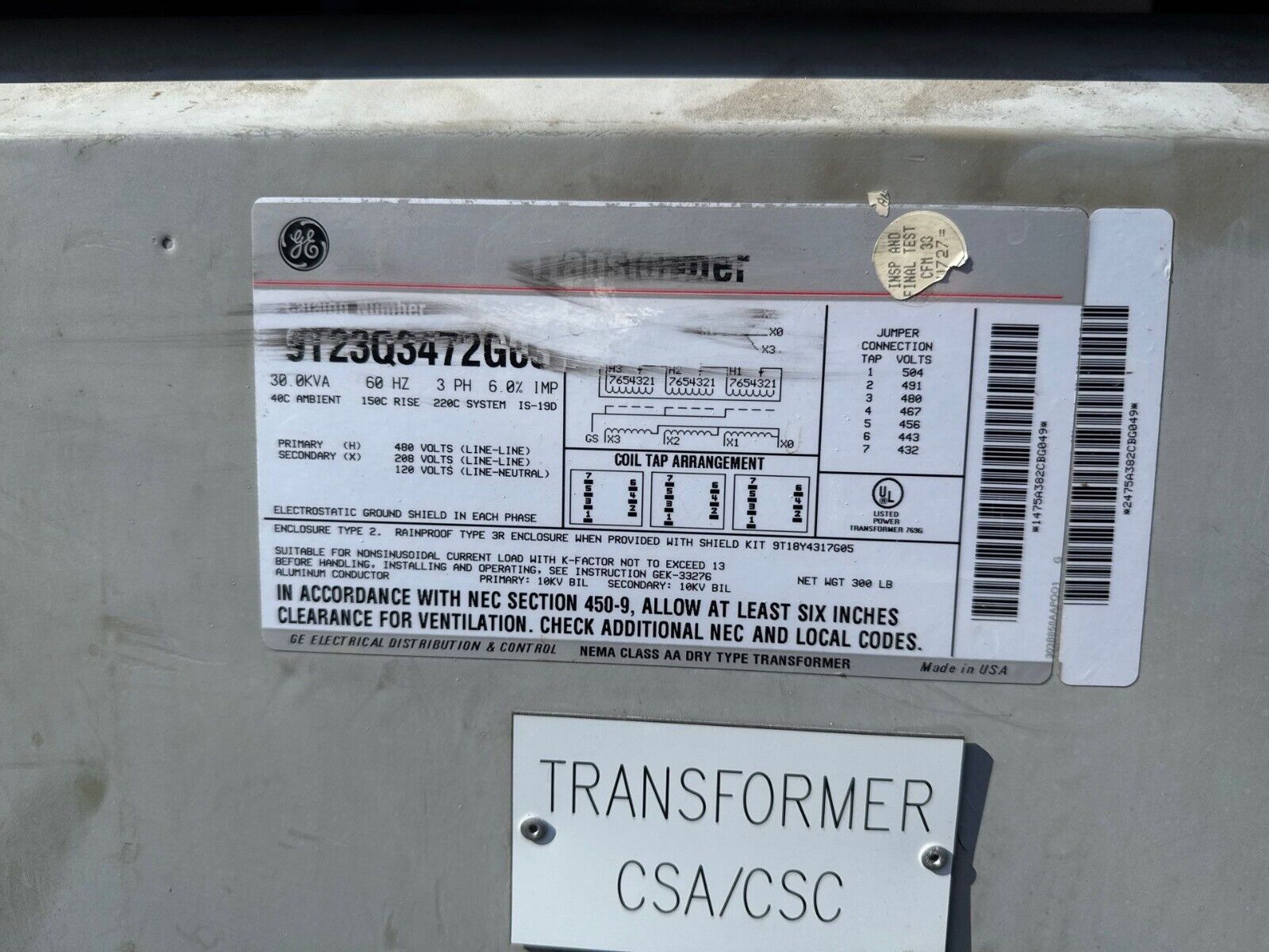 GE 9T23Q3472G03 Used