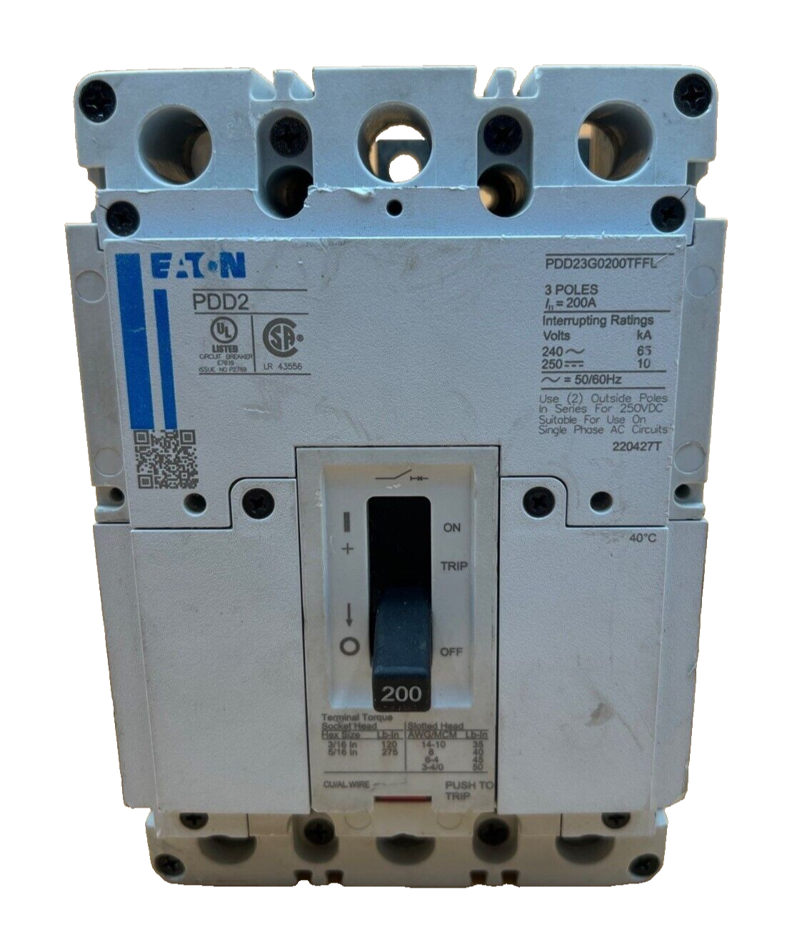 Eaton PDD23G0200TFFL Used