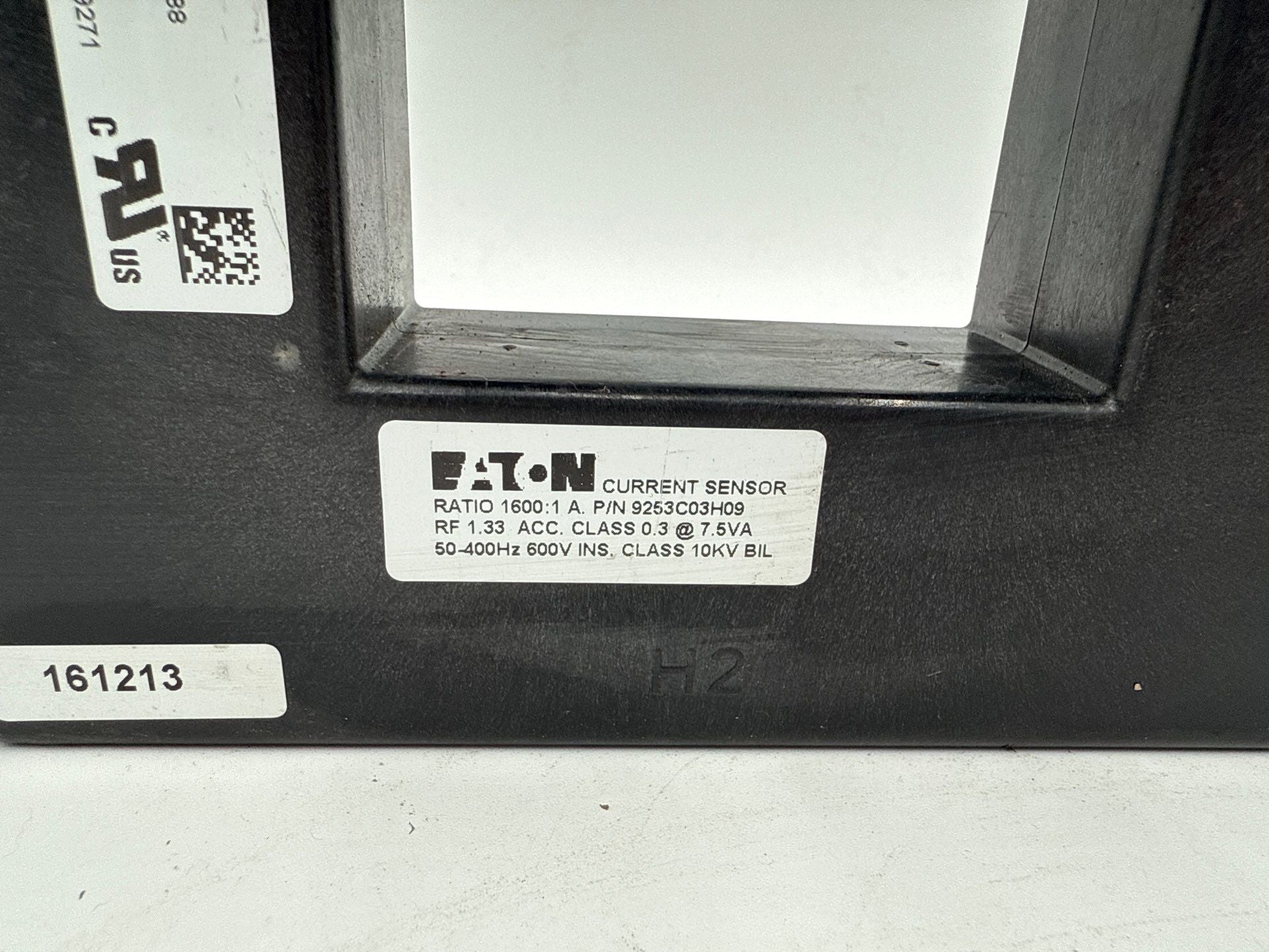 Eaton 9253C03H09 Current Sensor Ratio 1600:1A 50-400Hz 600V Class 10KV BIL Used