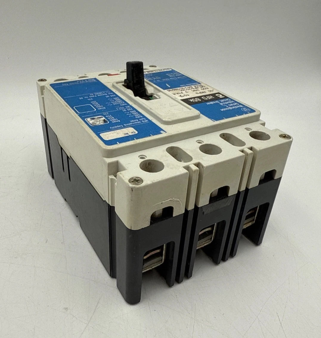 Westinghouse HFD3090L Circuit Breaker 90A 600V 3P HFD 65k 90 Amp 3 Pole Used