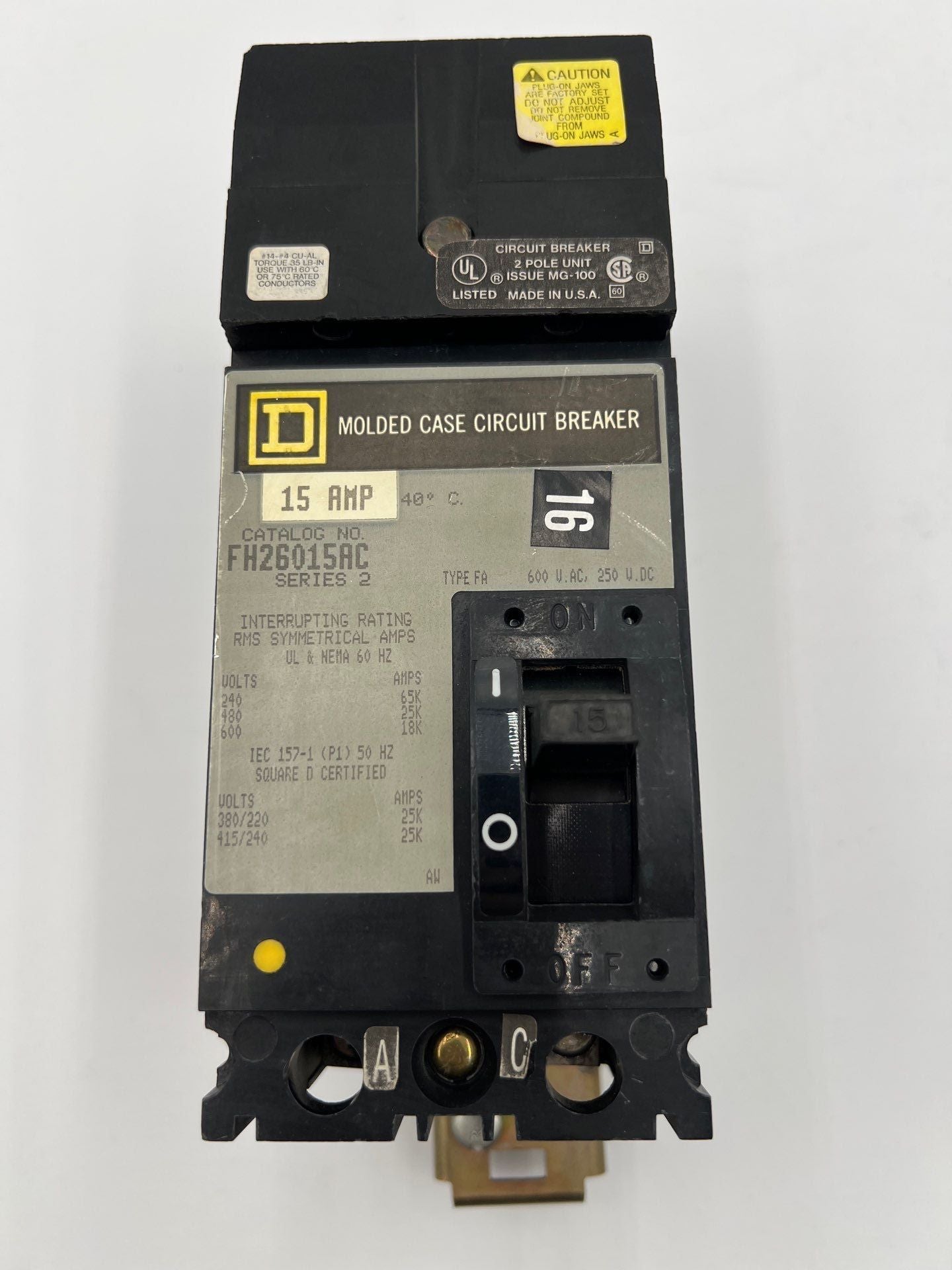 Square D FH26015AC Used