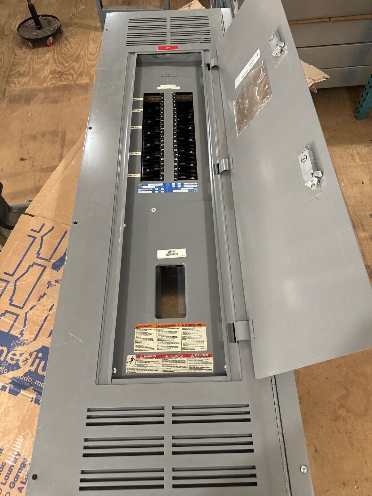 Square D NQOD Panelboard 300A 208Y/120V 3PH 4W 42 Circuit 300 Amp MCB NO MAIN Used