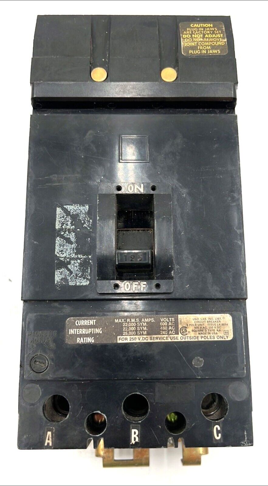 Square D KA36125 Used