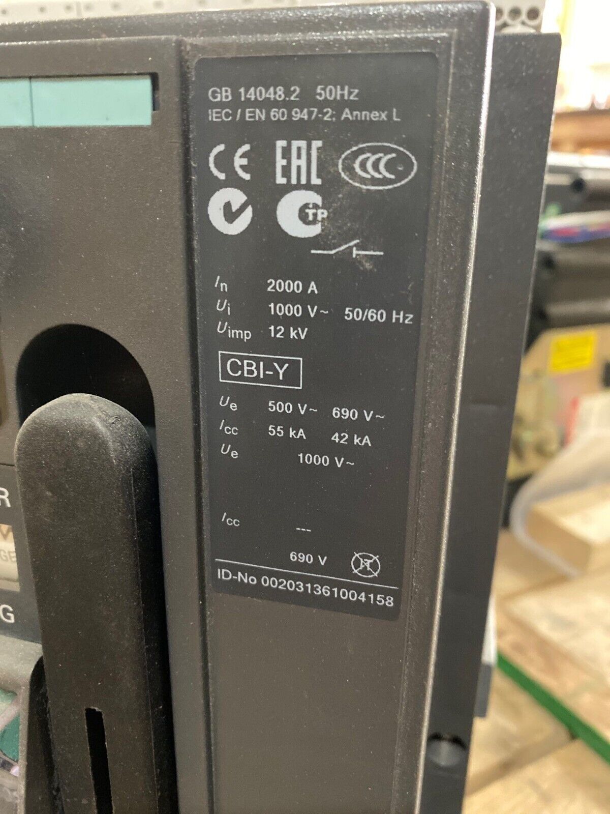 Siemens 3WL1120-2AA31-5FF4-Z Used