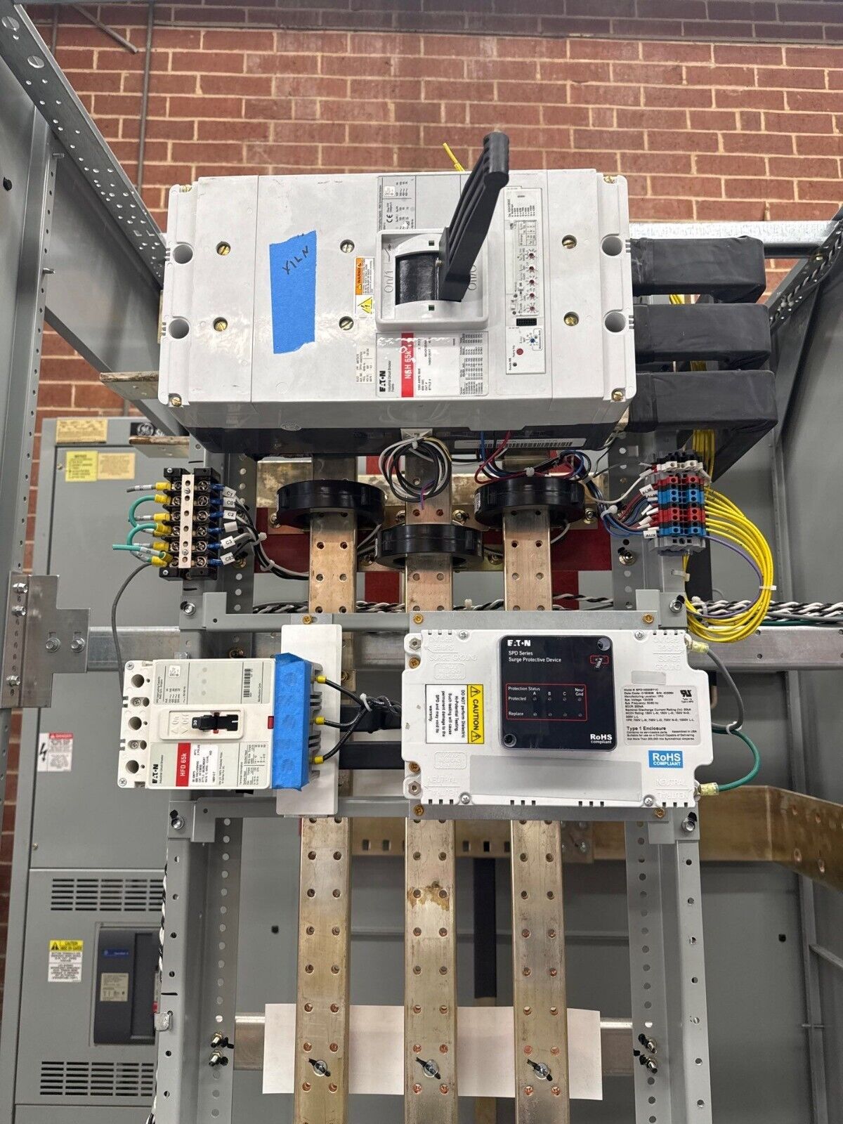 Eaton PRL-C Switchboard 1200A 208/120V 3PH Main Breaker GFI Arc Flash Reduction Used