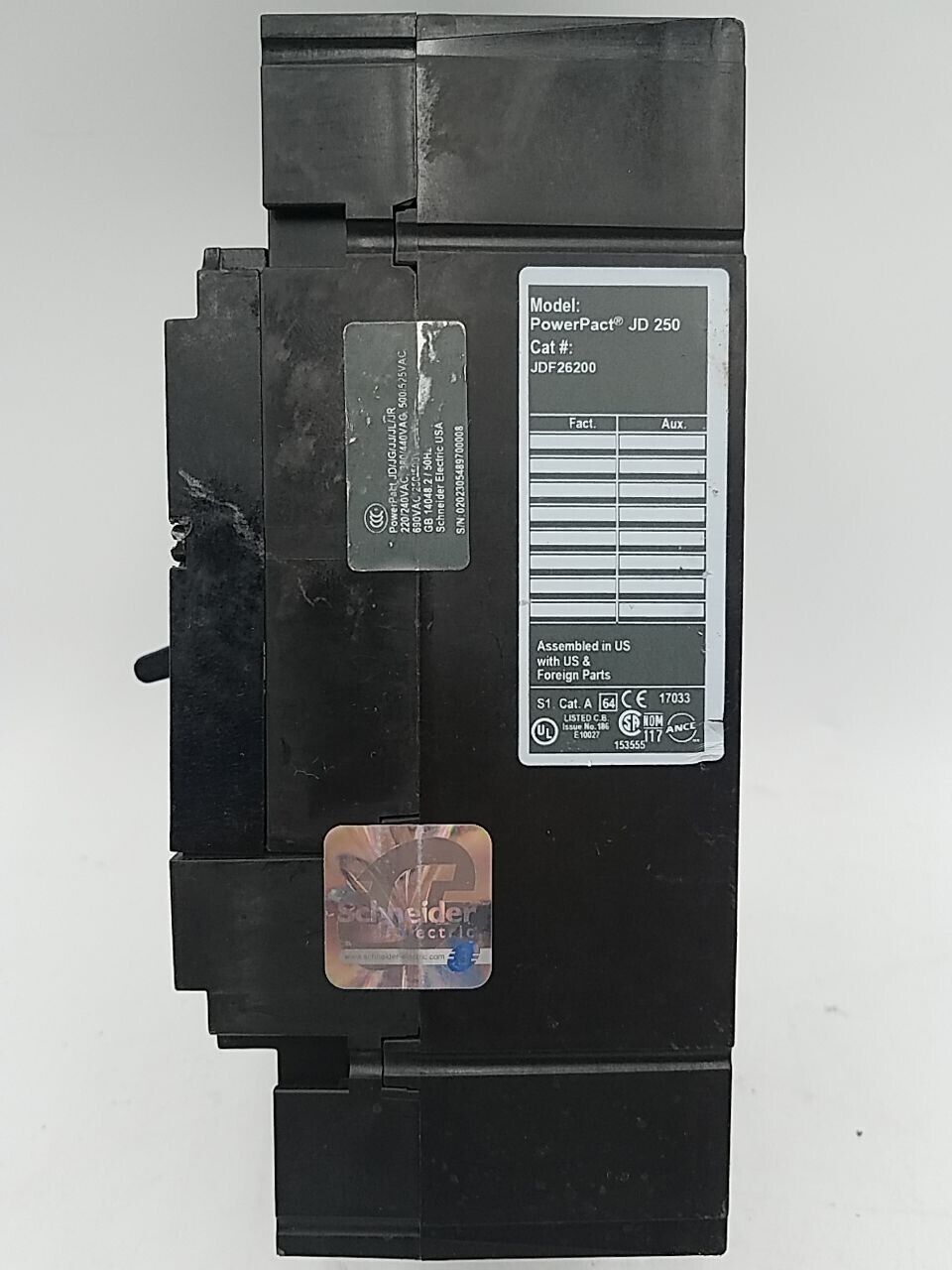 Square D JDF26200 Used