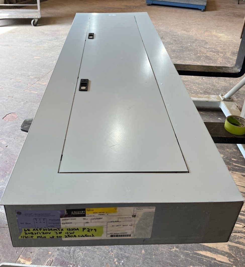 GE AEF3424MTX Panelboard 400A 208Y/120V 3PH 4W MLO Main Lug with 225A Subfeed P279 Used