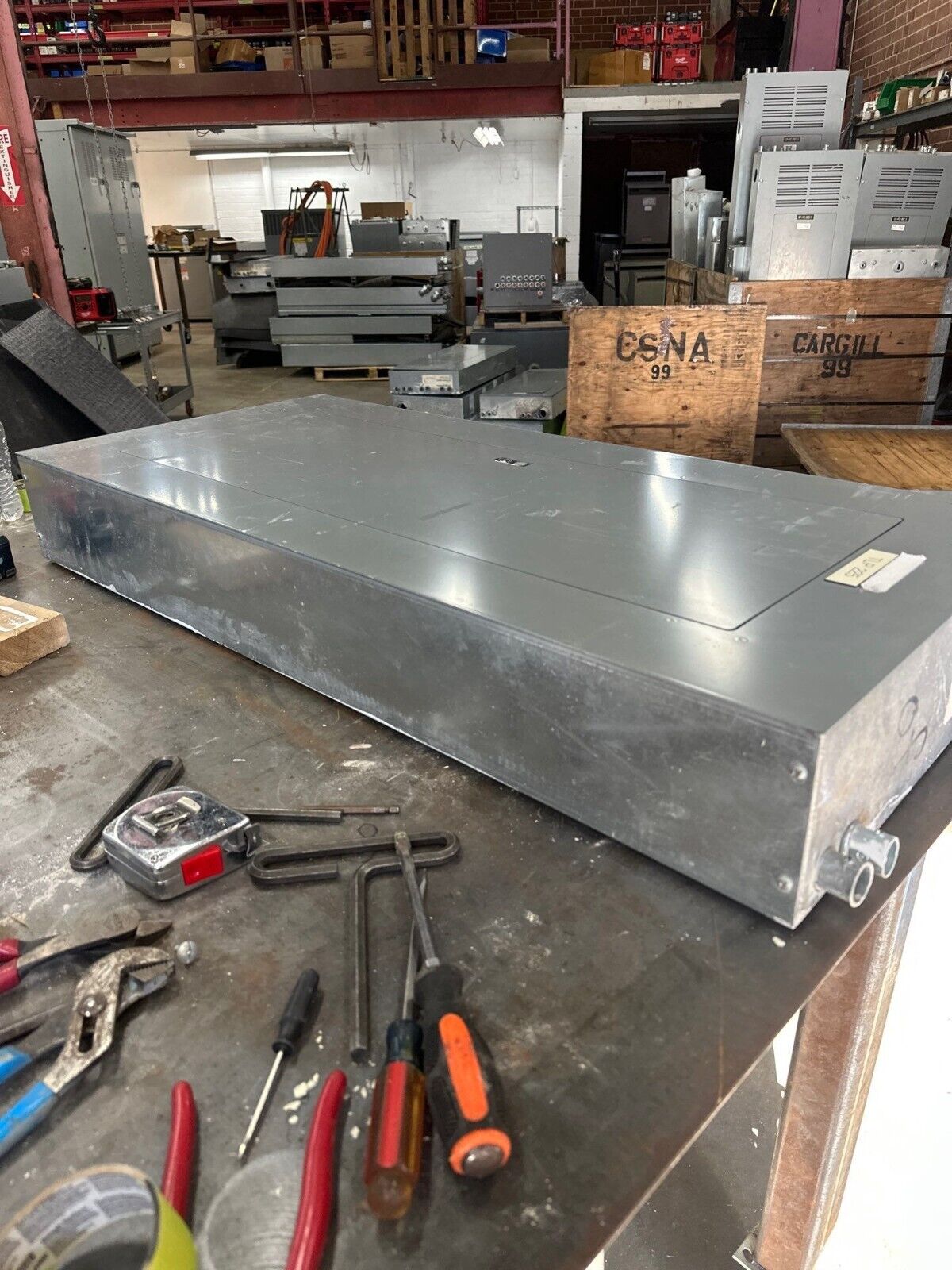 Square D NF Panelboard 250A 600Y/347V 3PH Main Lug MLO Indoor Encl 42 Circuit 4W P340 Used