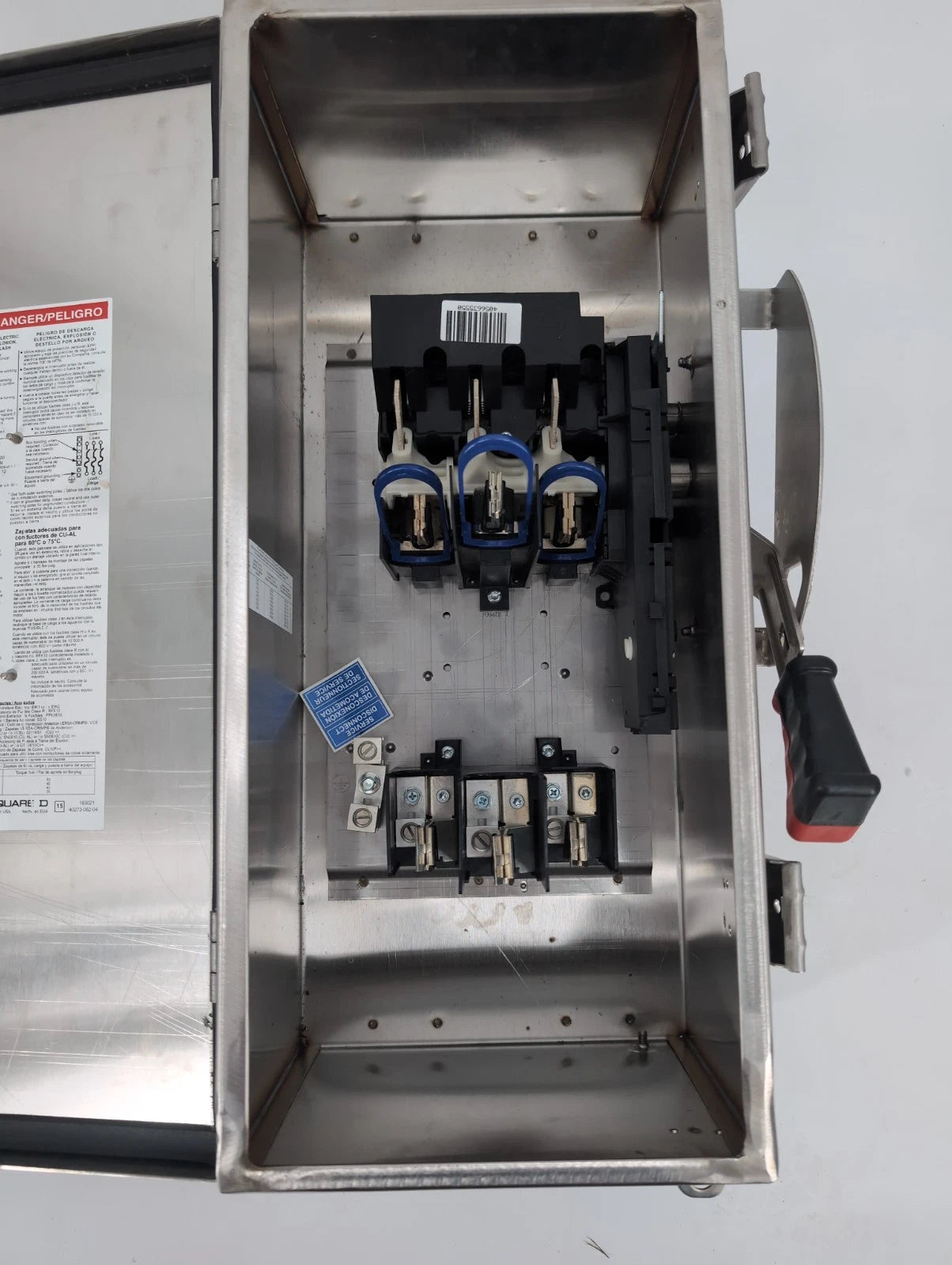 Square D H363DS Heavy Duty Safety Disconnect Switch 100A 3P 600V Stainless NEW New