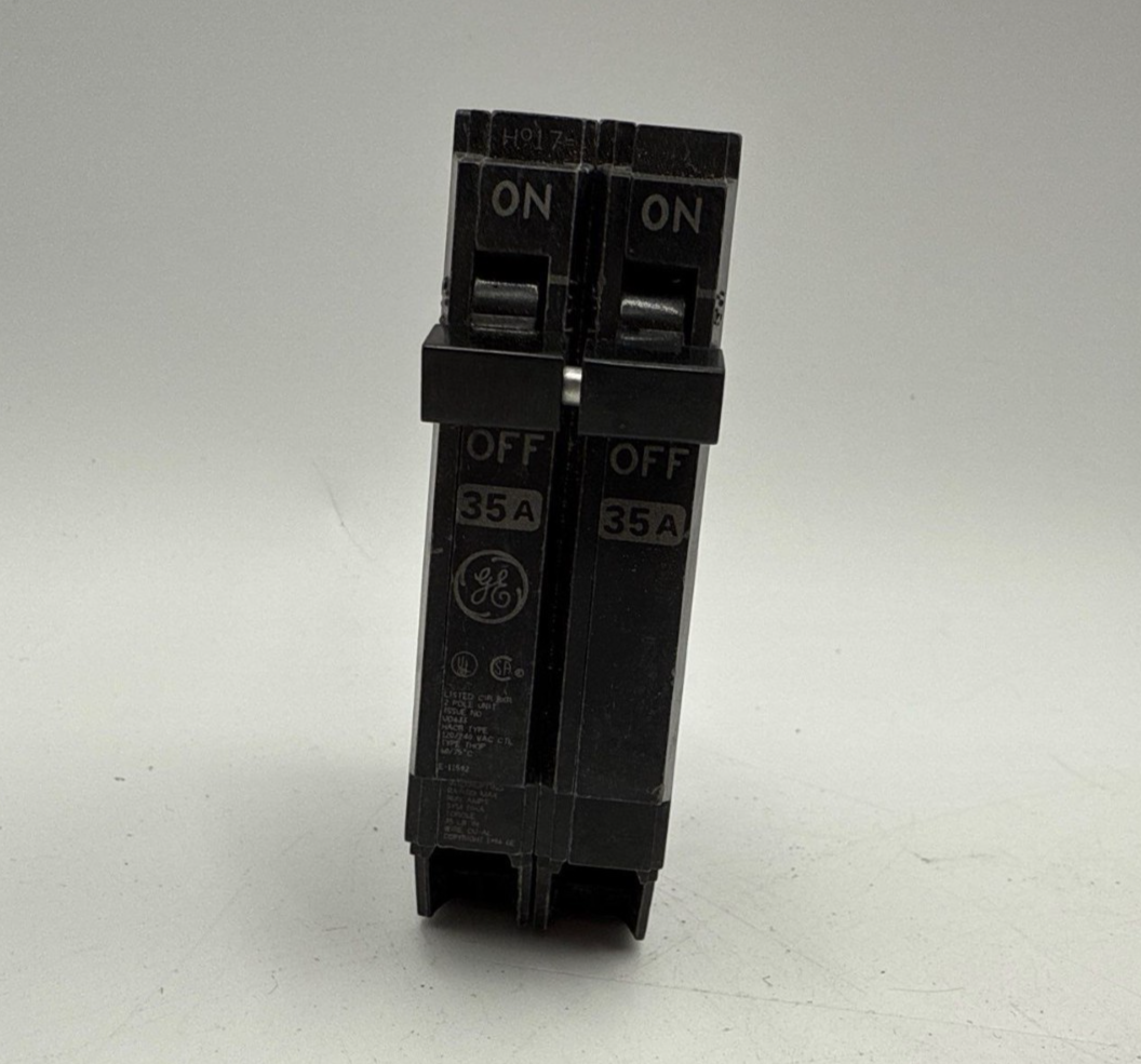 GE THQP235 Circuit Breaker 35A 2P 120/240V THQP 35 Amp 2 Pole Plug On New