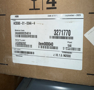 ABB ACS580-01-034A-4 VFD AC Drive 25HP 480V 34A 3PH Variable Frequency Drive New