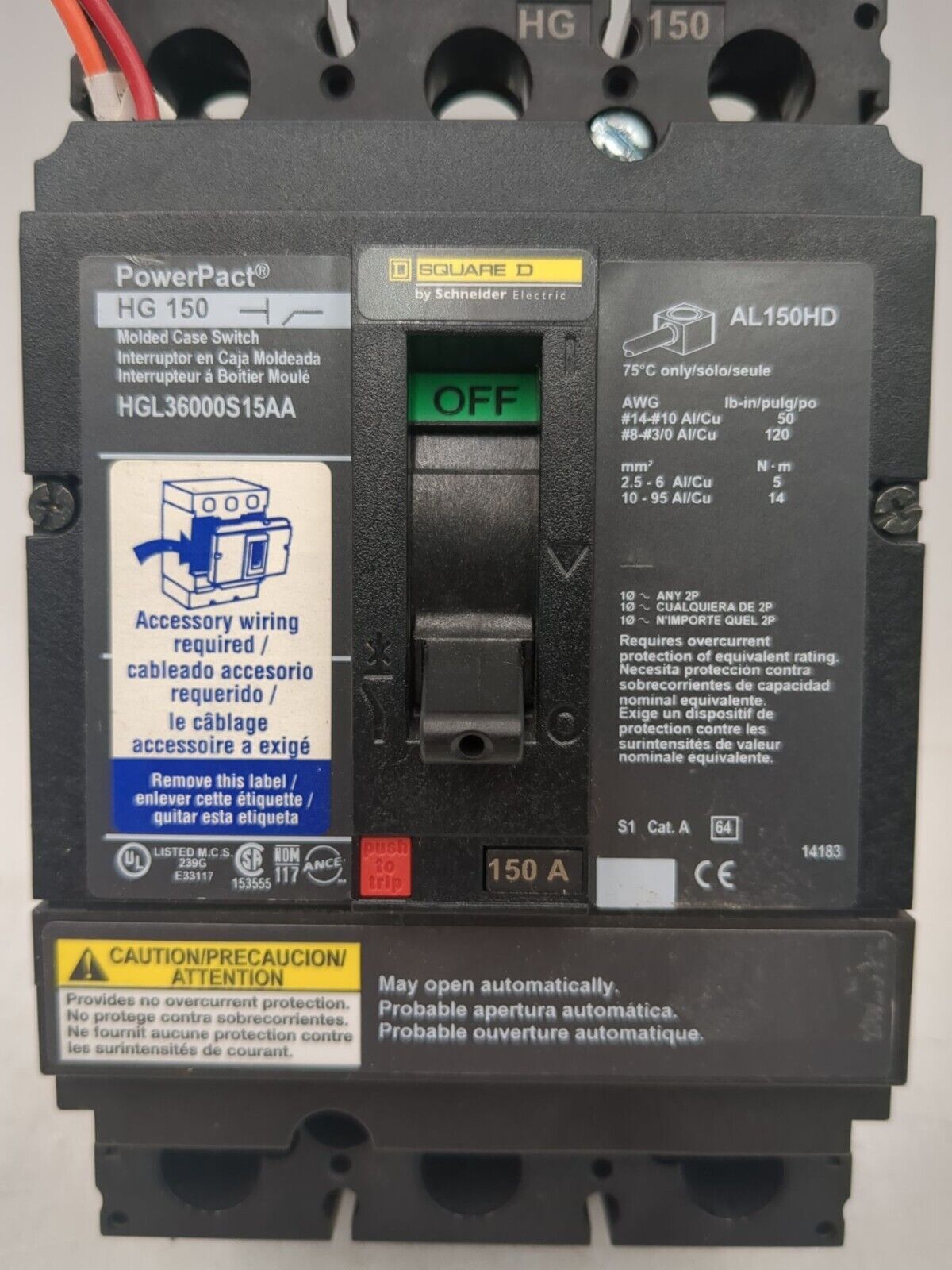 Square D HGL36000S15AA Used