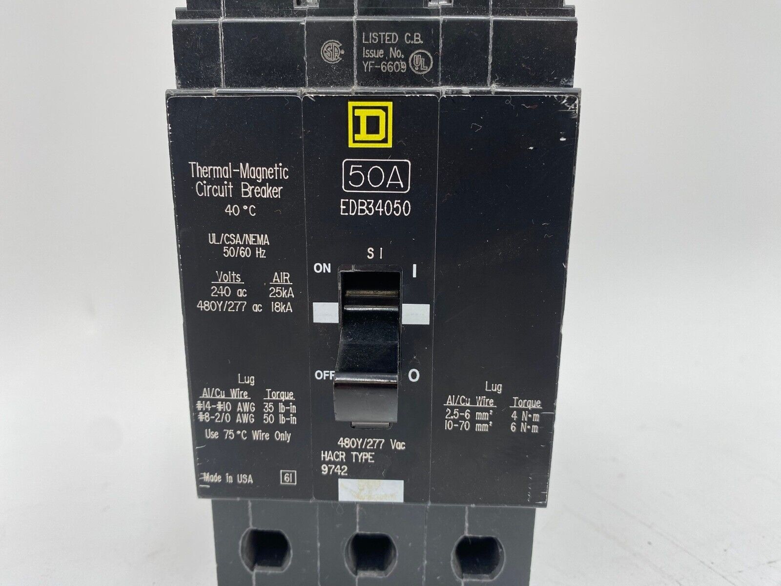 Square D EGB34050 Used