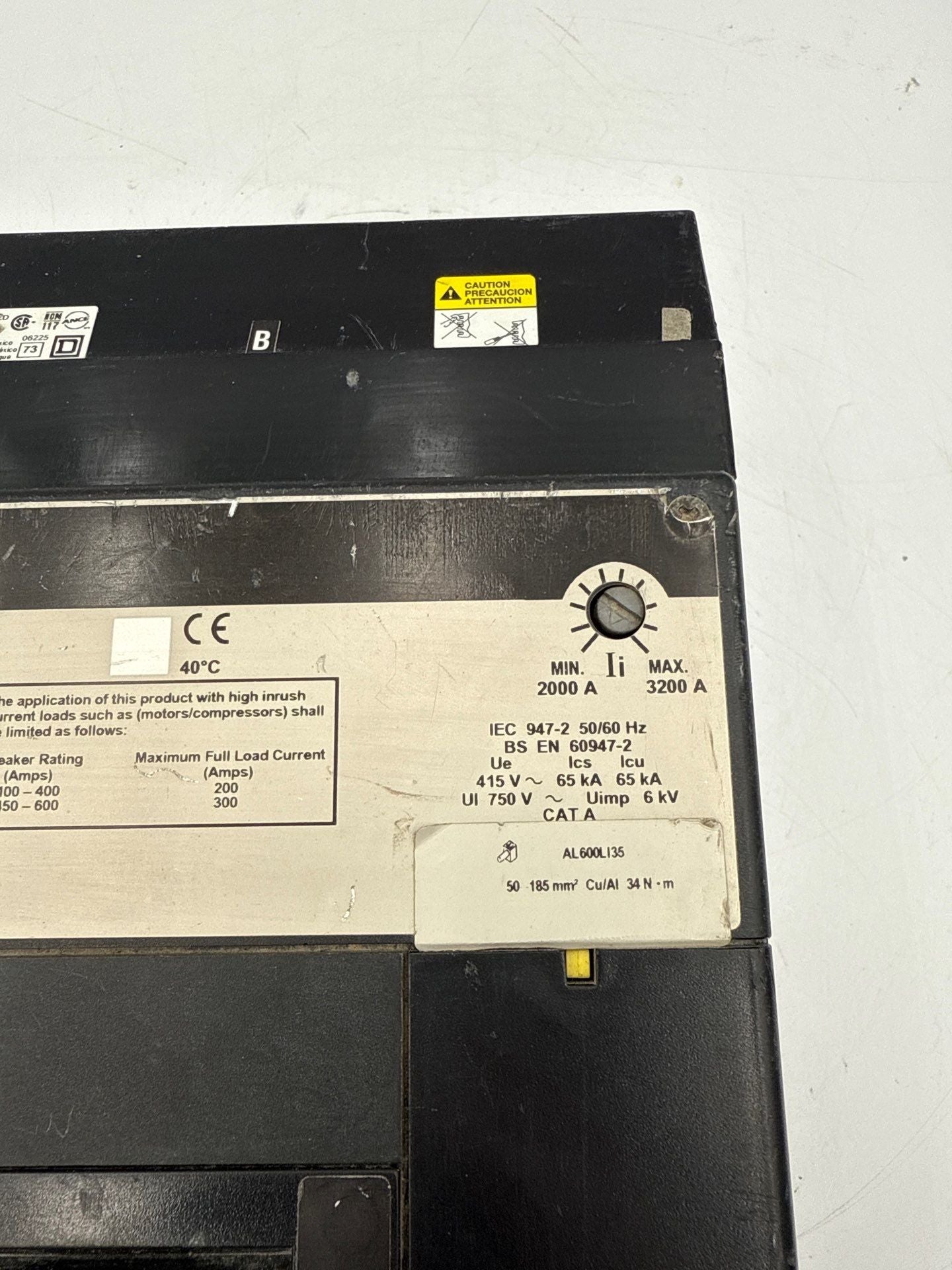 Square D LC36400 I-Line Circuit Breaker 400A 3P 600V LC 400 Amp 3 Pole 3PH Used