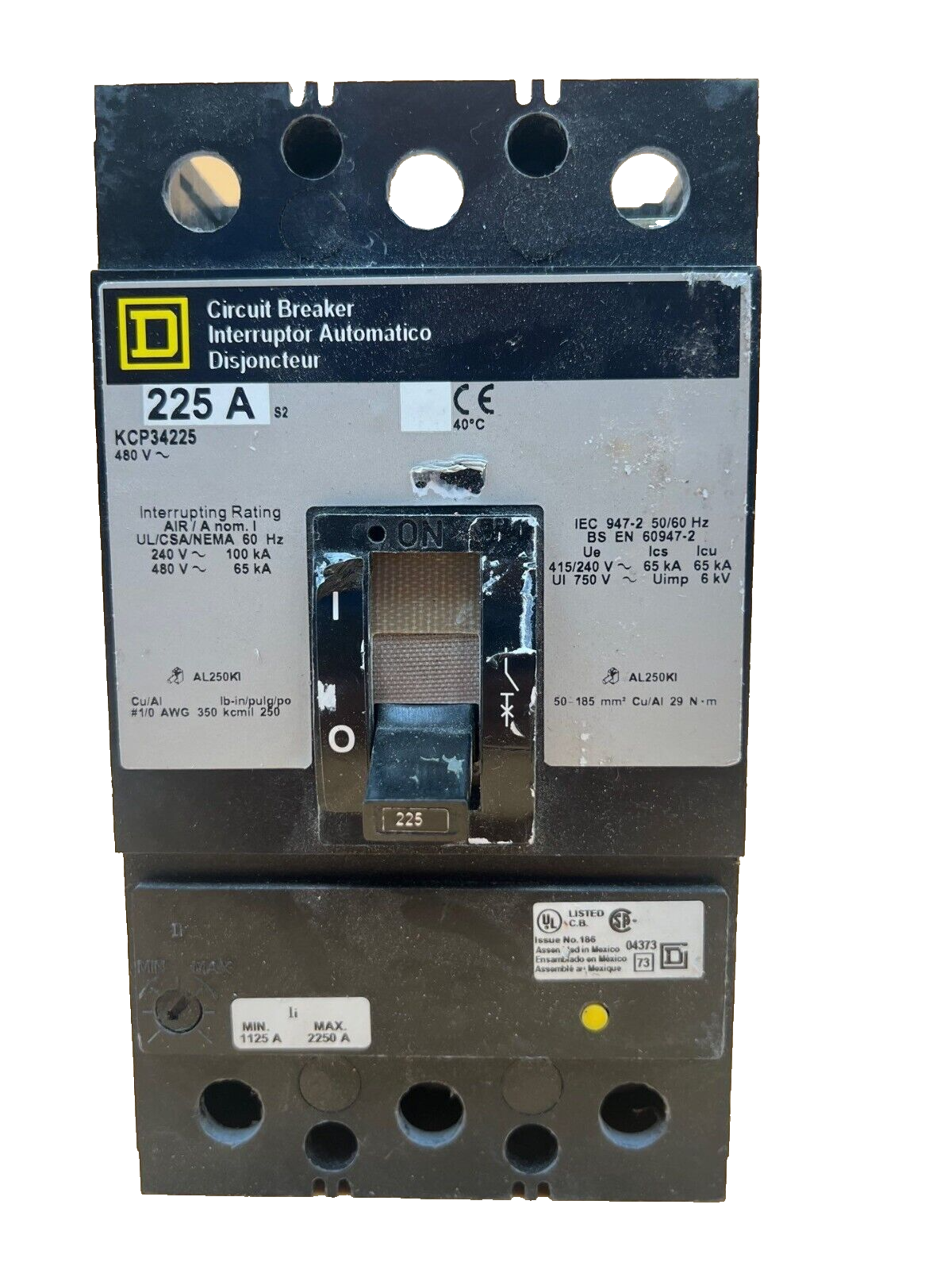 Square D KCP34225 Used