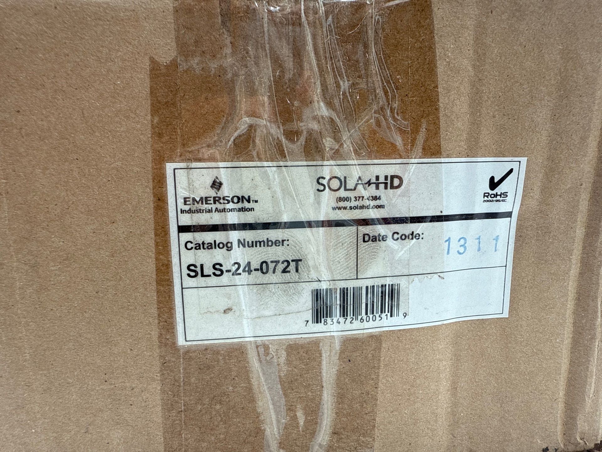 Emerson Sola HD Linear DC Power Supply SLS-24-072T 24VDC 7.2A New