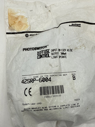 Allen-Bradley 42SRP-6004 Ser B Photoswitch Photoelectric Sensor 20-132V AC/DC 300mA New