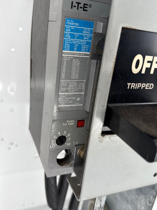 Siemens Model 90 24" 225A Feeder MCC Bucket FD63B225 225 Amp Used