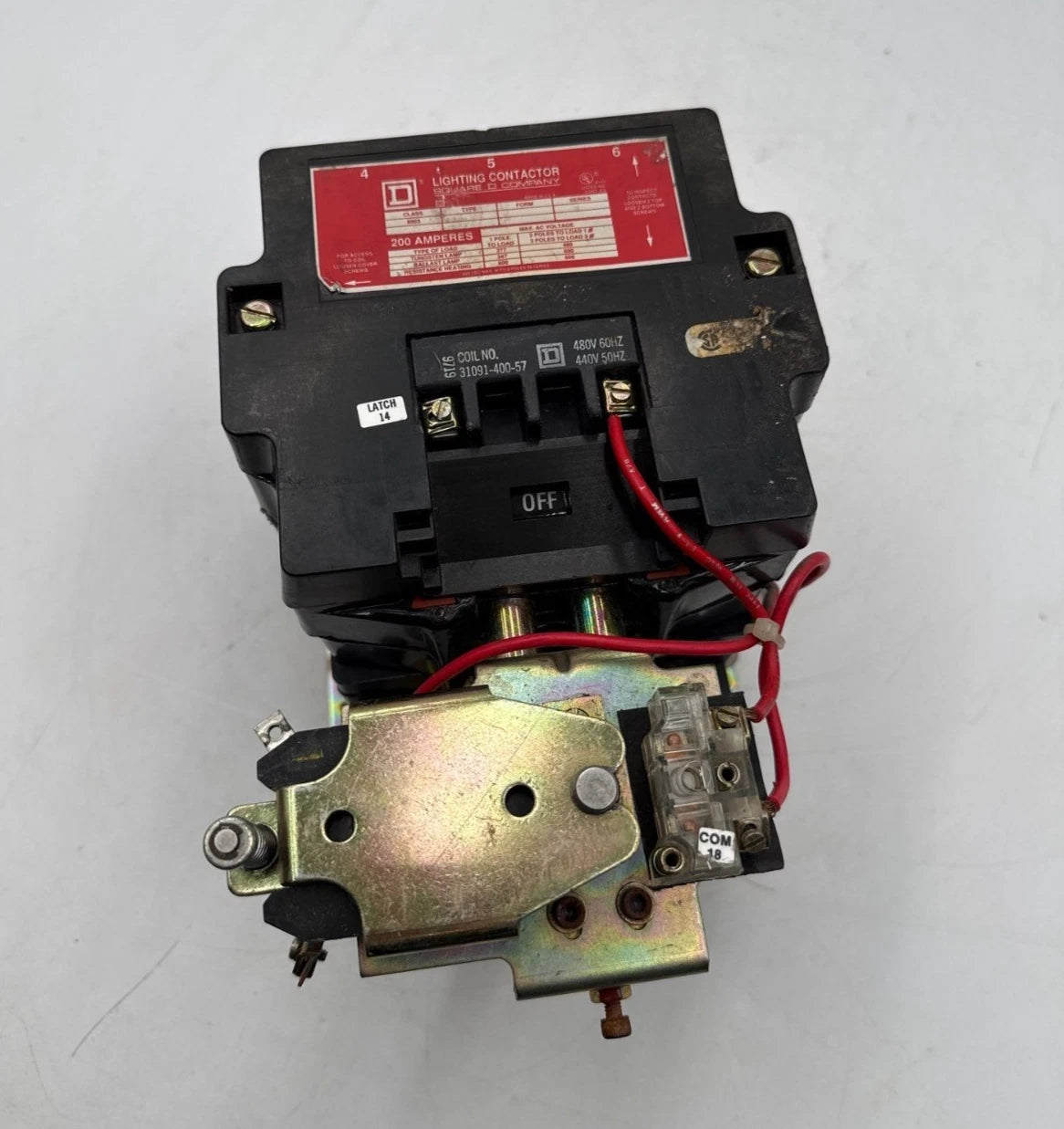 Square D 8903 SV011 Lighting Contactor Coil 440/480V 200A 3P 600V Mech Held Used