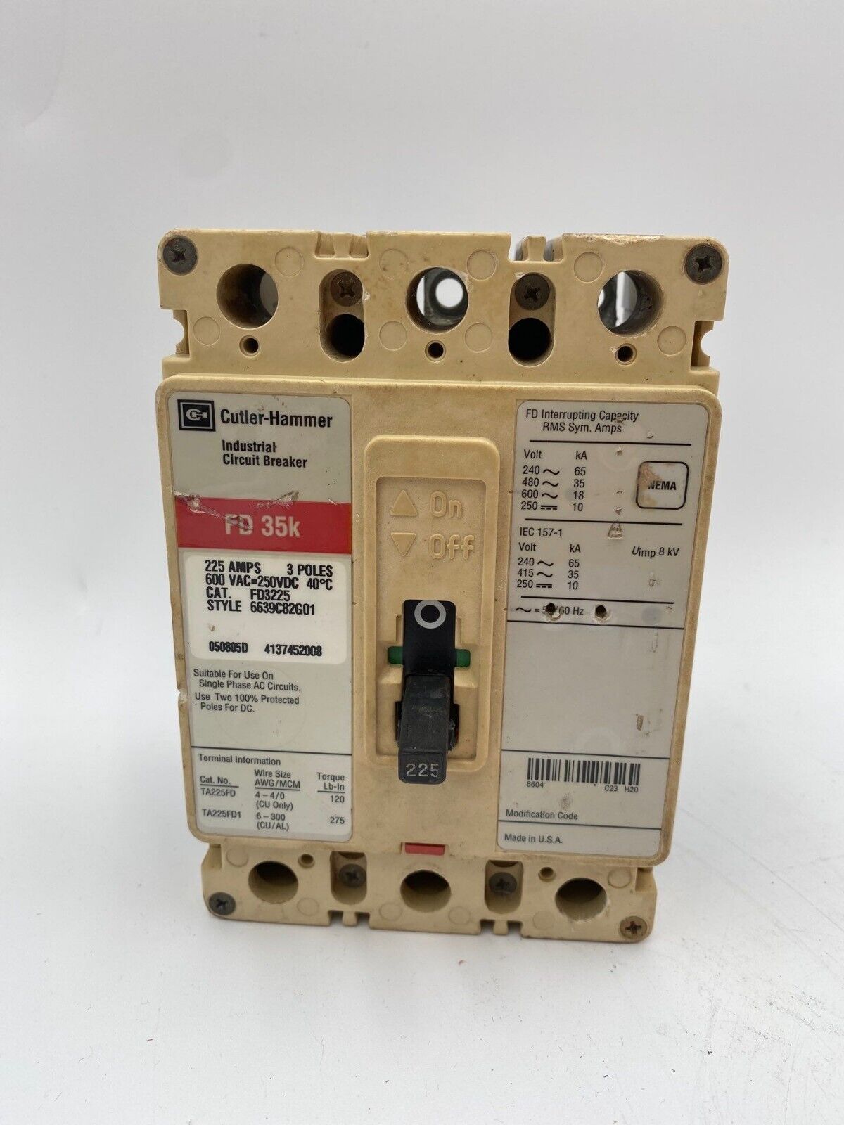 Cutler-Hammer FD3225 Used