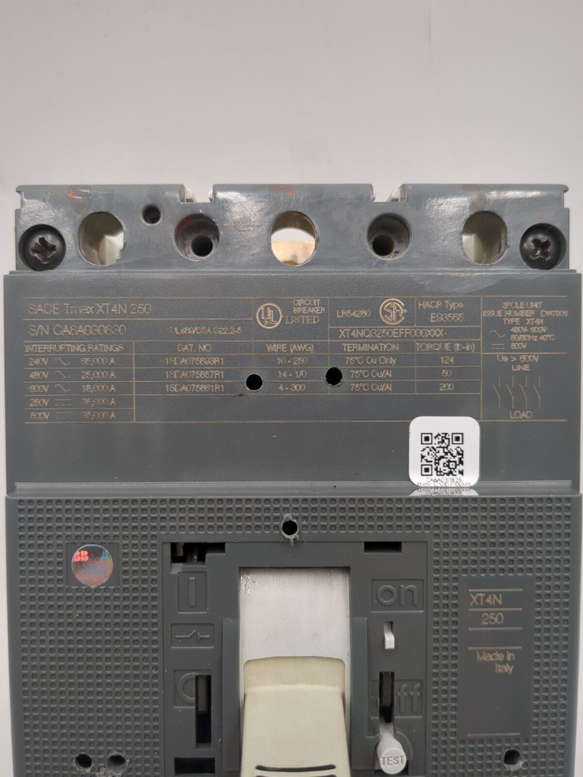 ABB XT4NQ3250EFF000XXX New