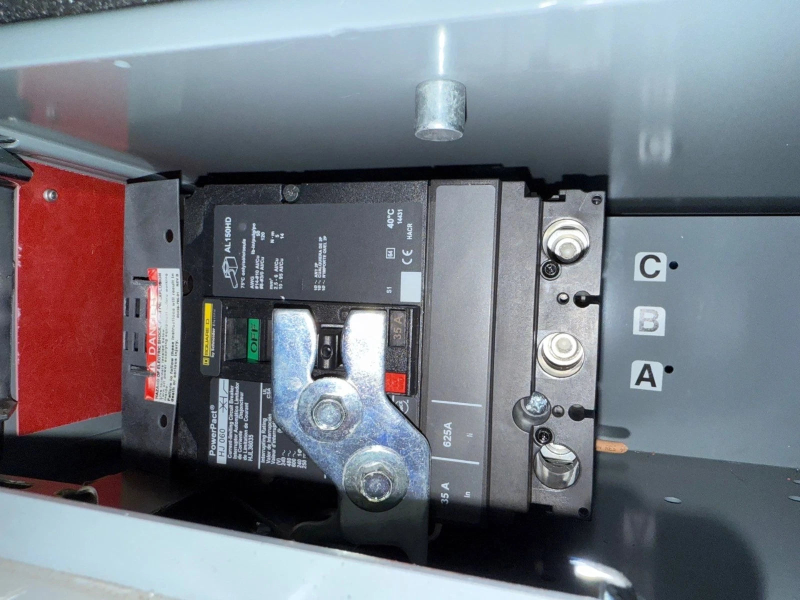 6" Square D Model 6 35A MCC Feeder Bucket 35 Amp HJL36035 Breaker HJL New