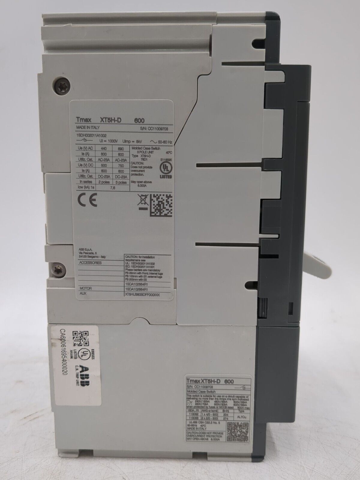 ABB XT5HU360BDFF000XXX New