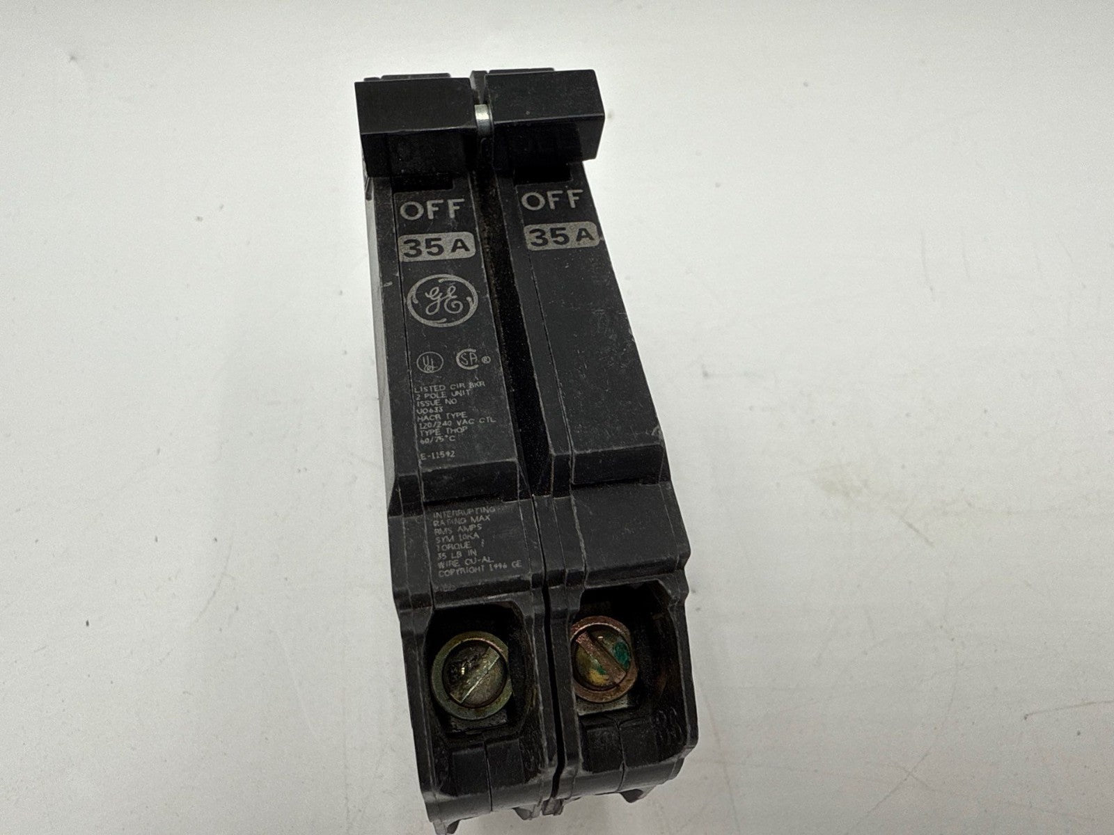 GE THQP235 Circuit Breaker 35A 2P 120/240V THQP 35 Amp 2 Pole Plug On New