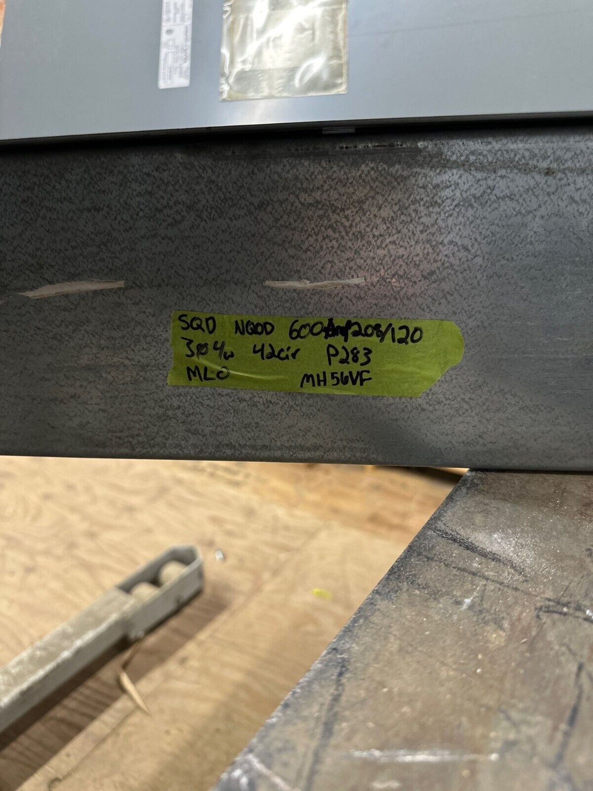 Square D NQOD442L600 NQOD Panelboard 600A 208Y/120V 3PH 4W 42 Circuit MAIN LUG P283 Used