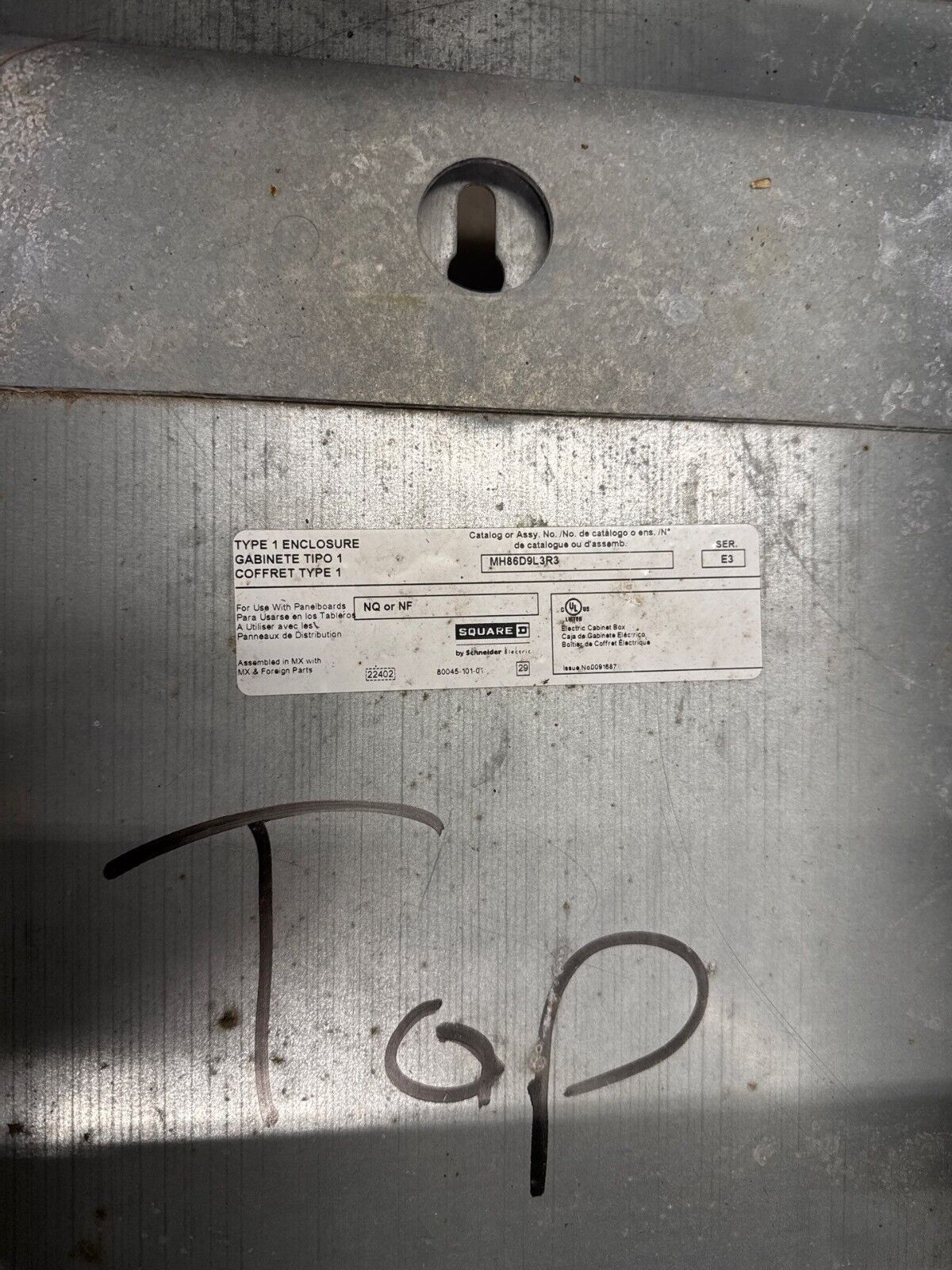 Square D NF Panelboard 600A 480Y/277V 3PH 4W 42 Cir Indoor Encl MCB LGP36600U31X P608 Used