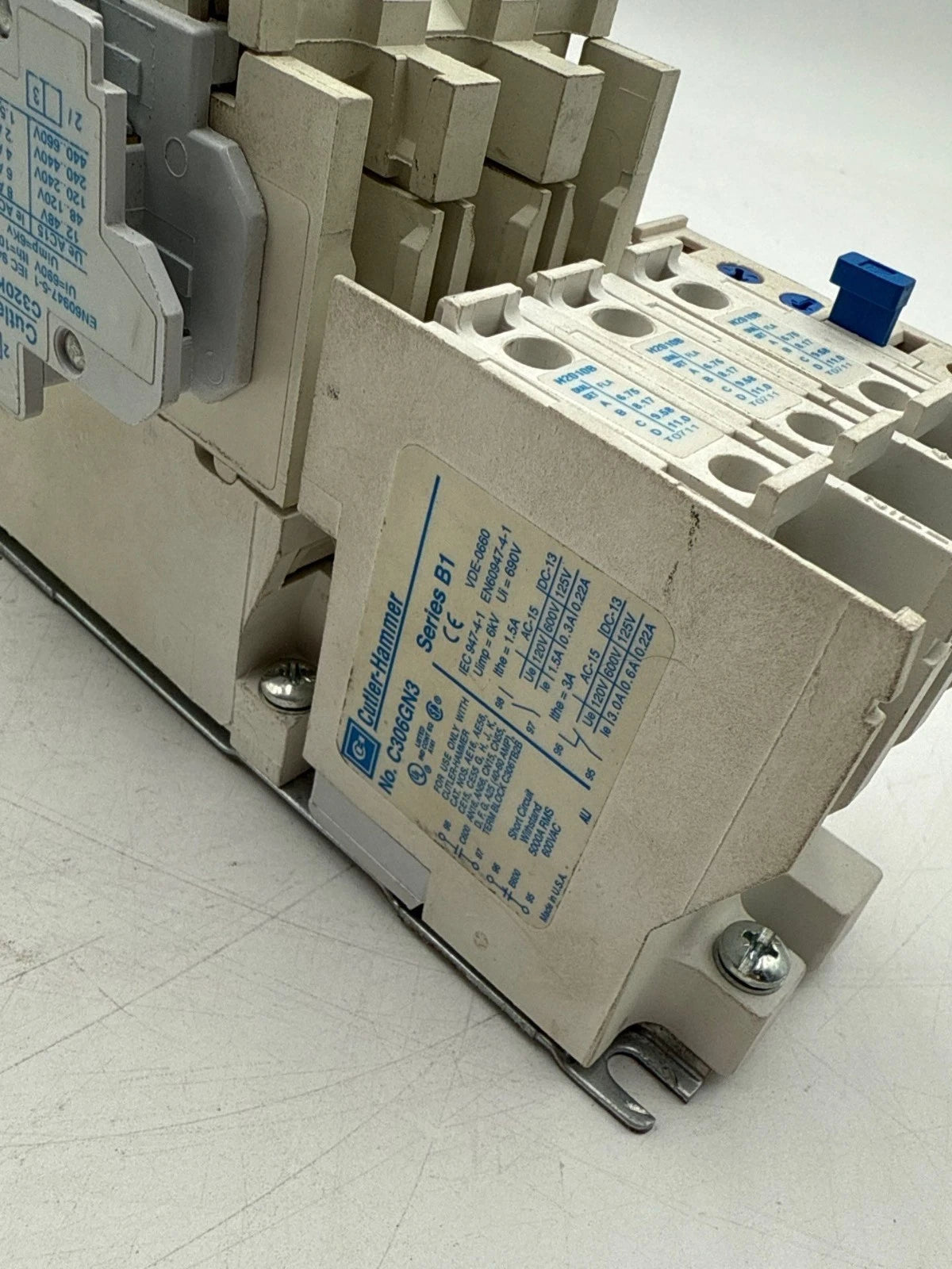 Cutler Hammer AN16DN0 Starter NEMA Size 1 27A 3P Coil 110/120V Overload C306GN3 Used