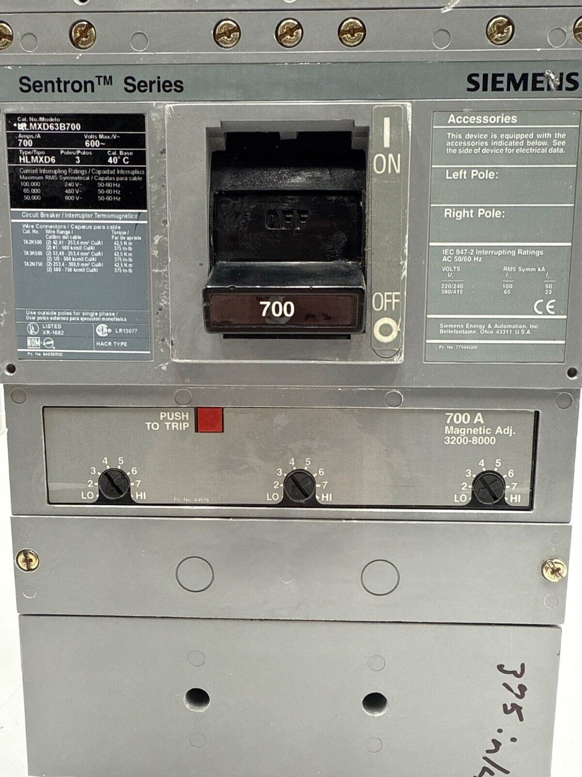 Siemens HLMXD63B700 Used