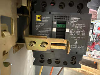 Square D Model 6 6" MCC Feeder Bucket 20A 480V 3PH GJL36020 Breaker 20 Amp Used