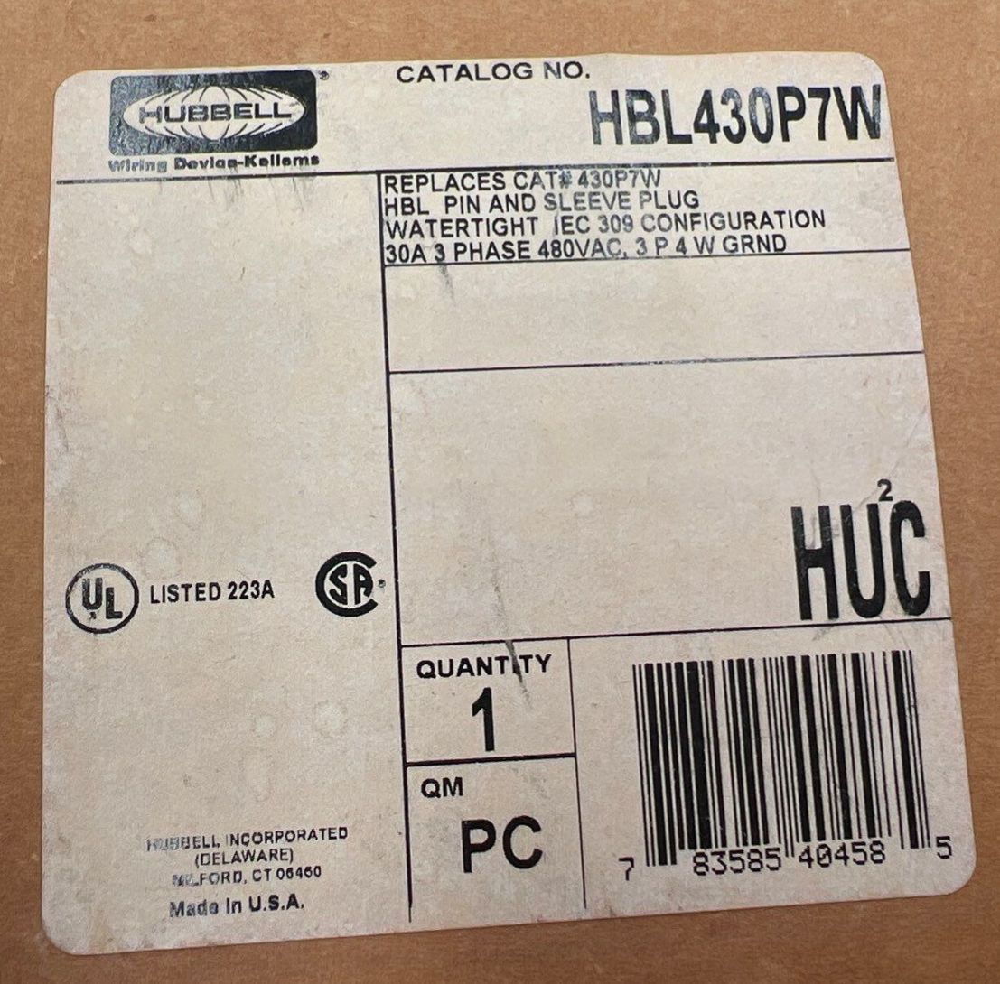 Hubbell HBL430P7W New