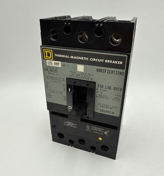 Square D KHL36125 Circuit Breaker 125A 3P 600V KAL 125 Amp 3 Pole Bolt On Used
