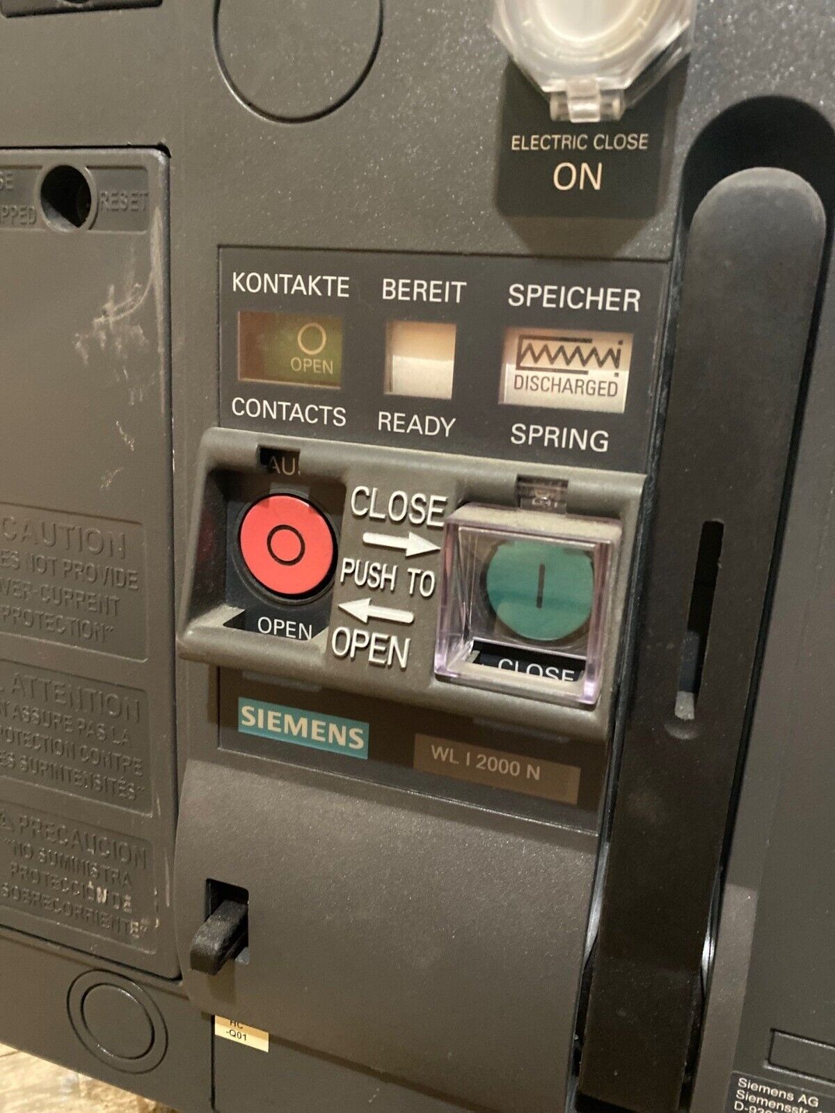 Siemens 3WL1120-2AA31-5FF4-Z Used