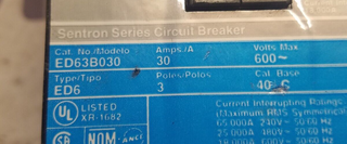 Siemens ED63B030 Used