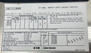 Eaton DH321NWK New