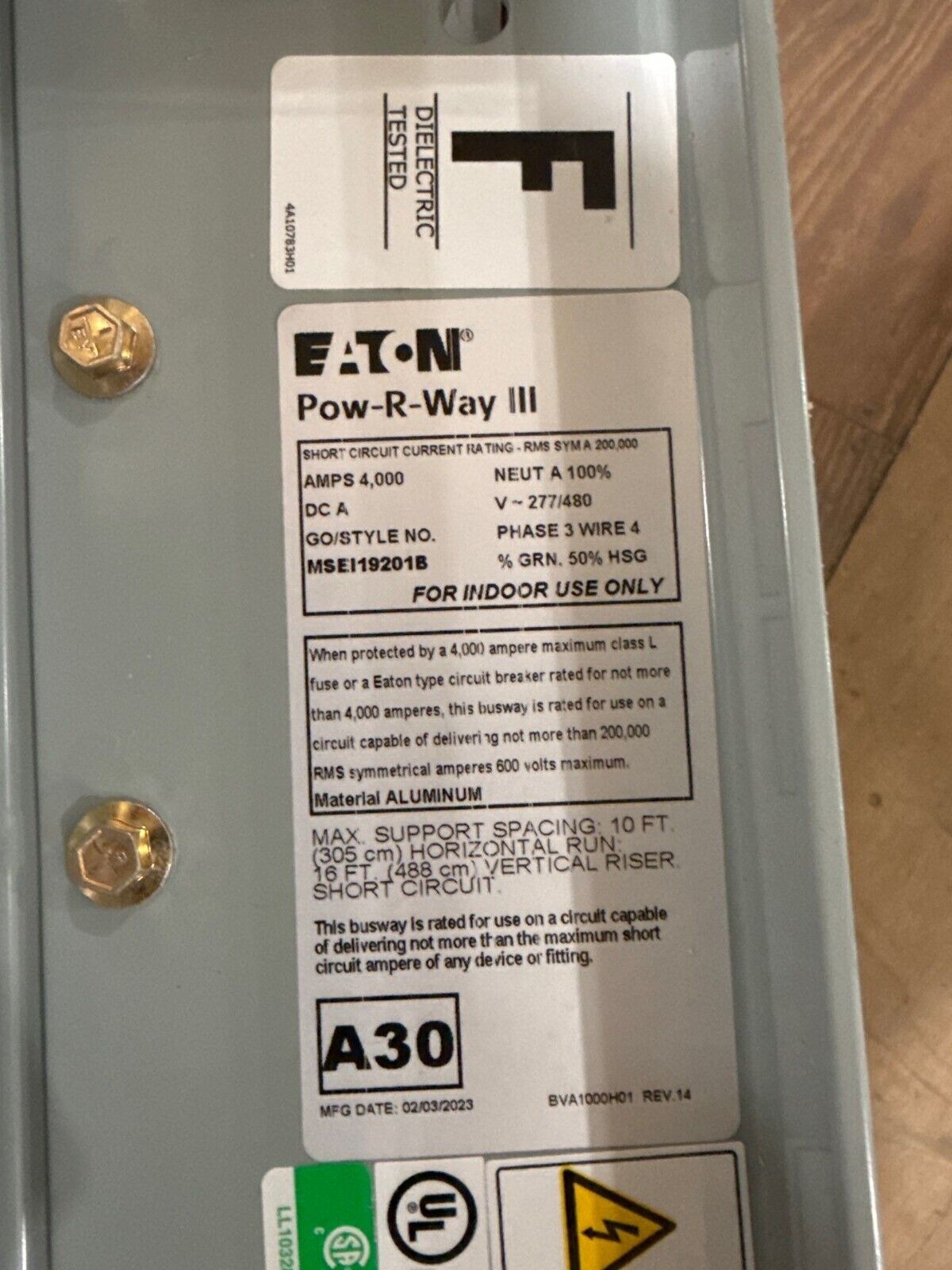 Eaton MSEI19201B New