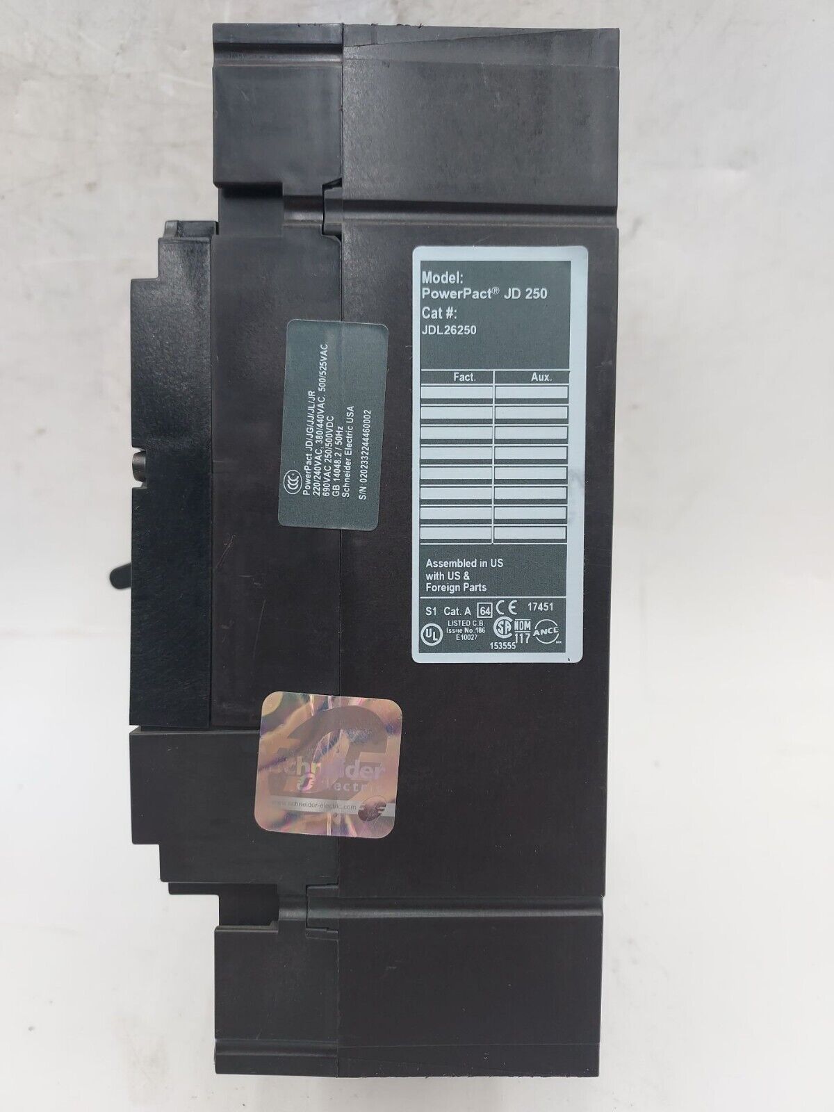 Square D JDL26250 Used