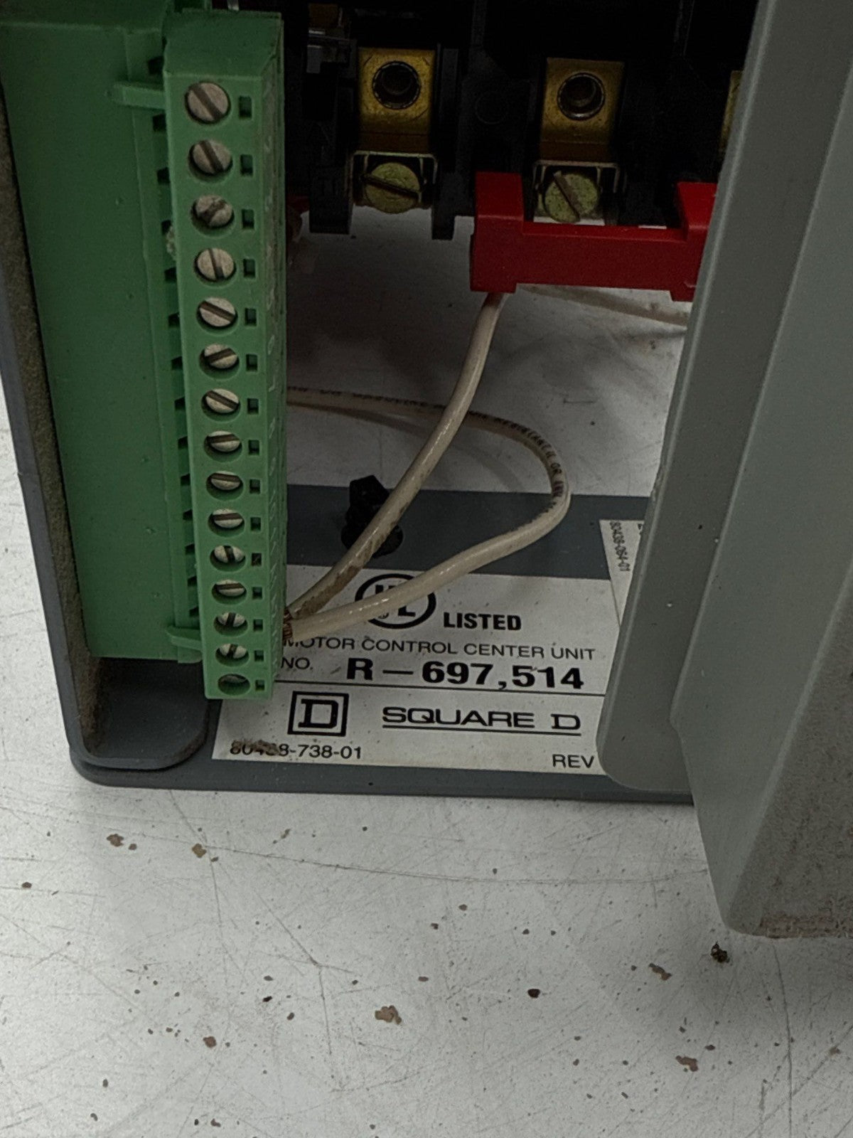 Square D Model 6 6" 15A Breaker Combo MCC Bucket Size 1 Starter GJL36015M03 Used