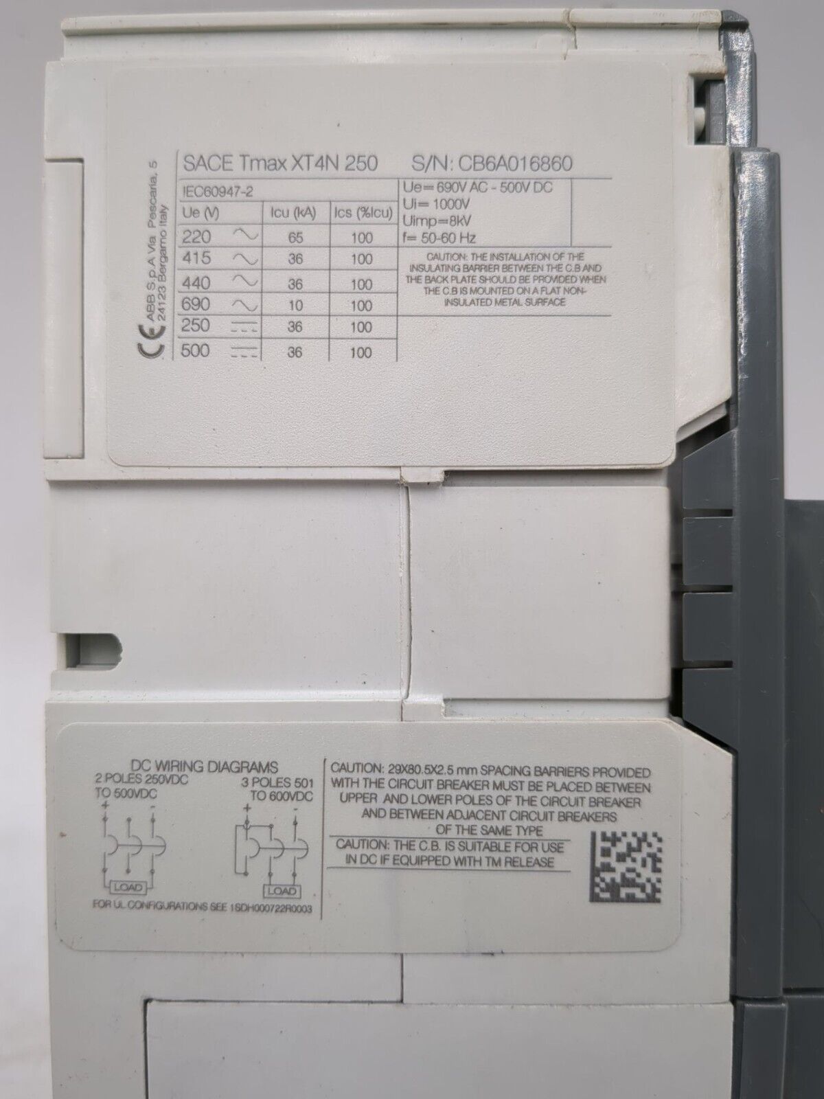 ABB XT4NU3250AFF000XXX New