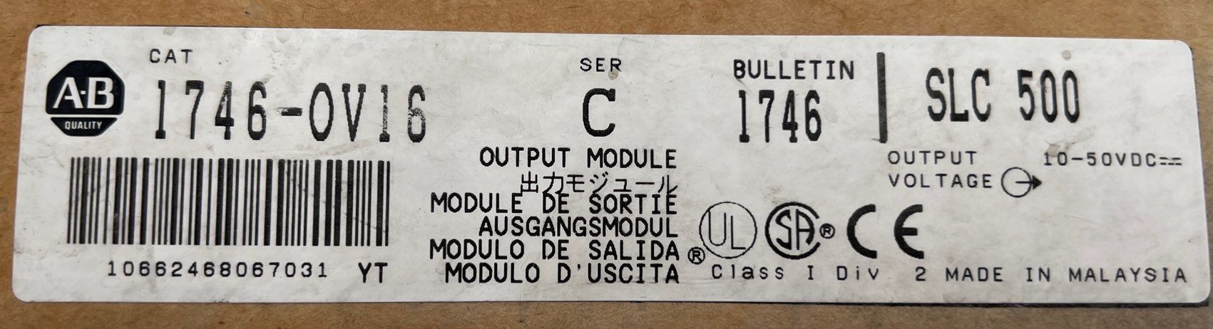 Allen Bradley 1746-OV16 New