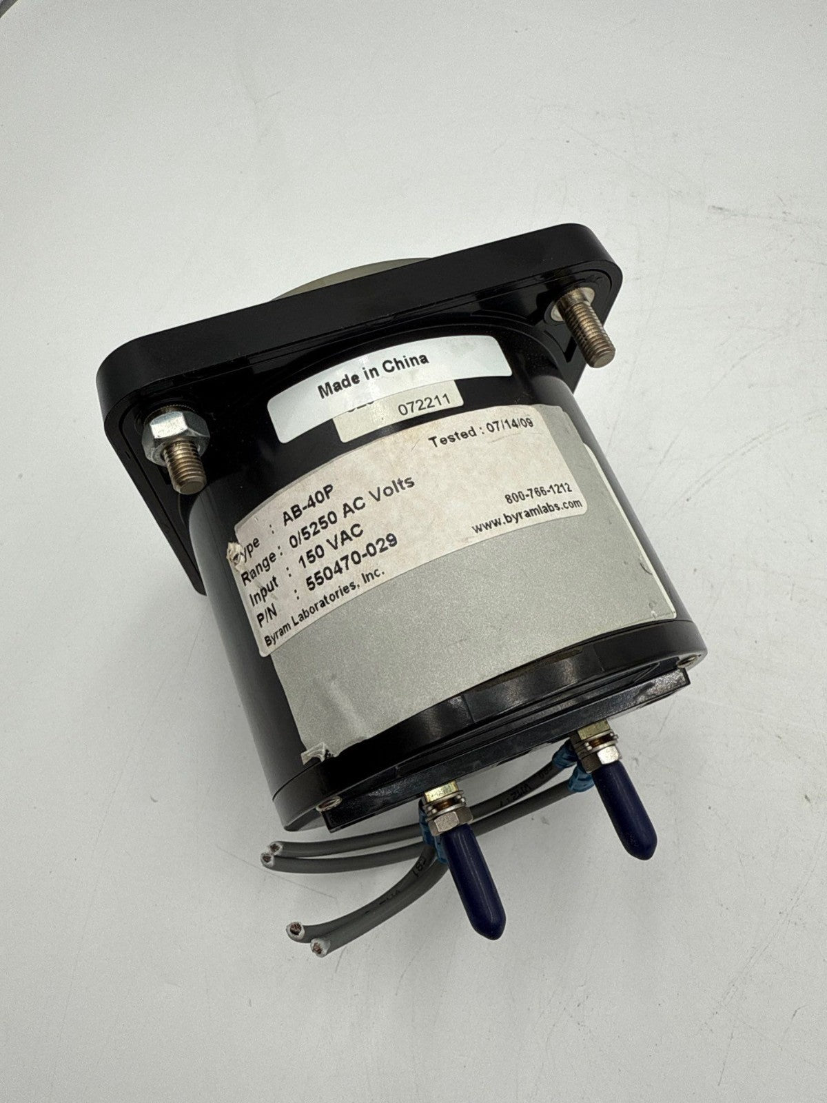 ASCO 550470-029 AB-40P Volt Meter Gauge 0-5250V AC Voltmeter Used