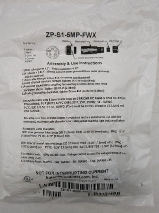 AUTOMATION DIRECT ZP-S1-5MP-FWX New